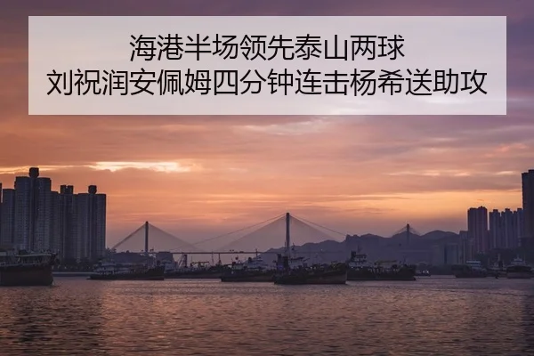 海港半场领先泰山两球 刘祝润安佩姆四分钟连击杨希送助攻 - LEJING.COMapp